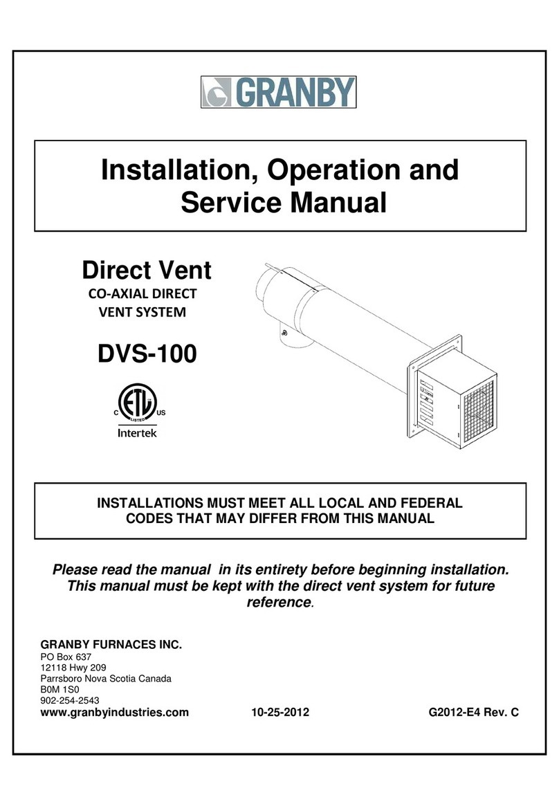 Granby DVS-100 Installation, operation and service manual