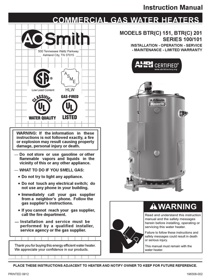 A.O. Smith BTC 201 instruction manual