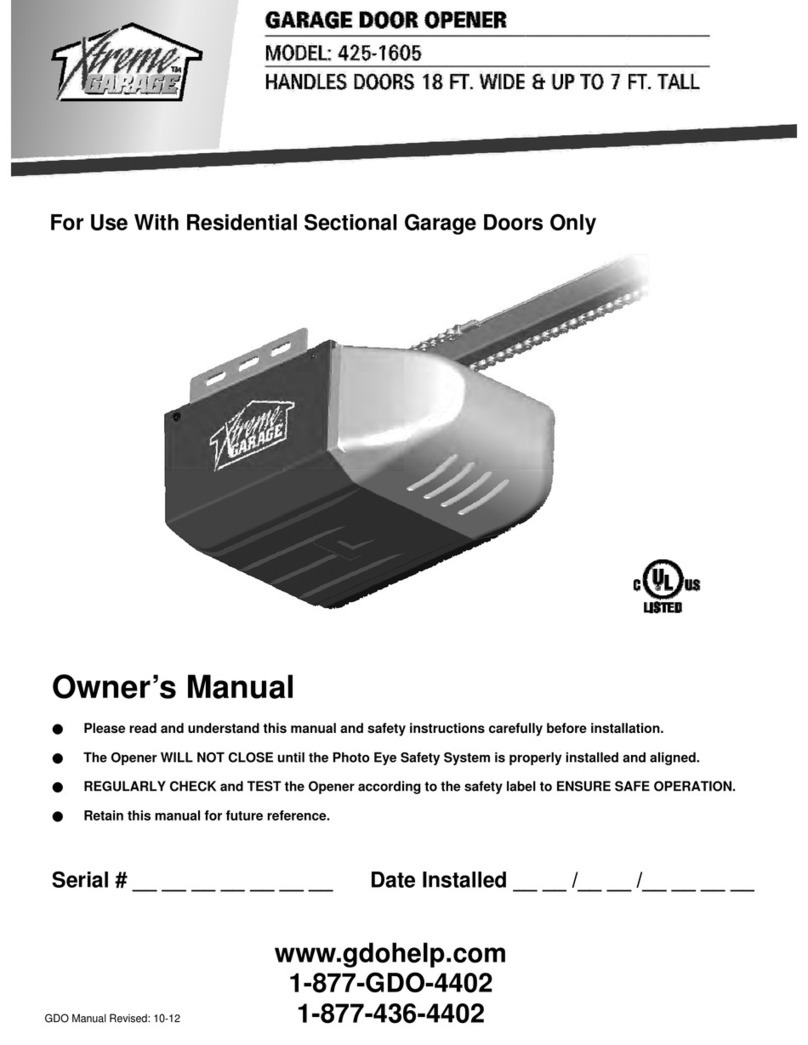 Xtreme Garage 425-1605 User manual