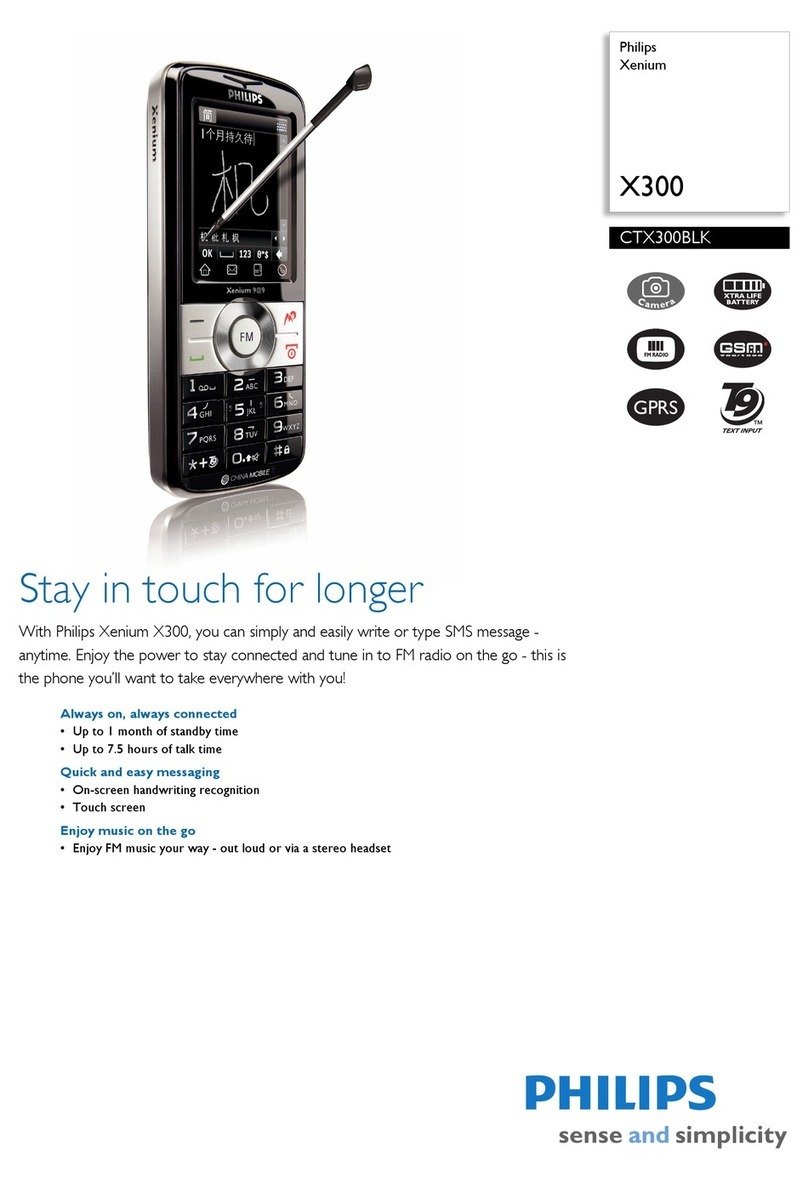 Philips Xenium CTX300BLK User manual