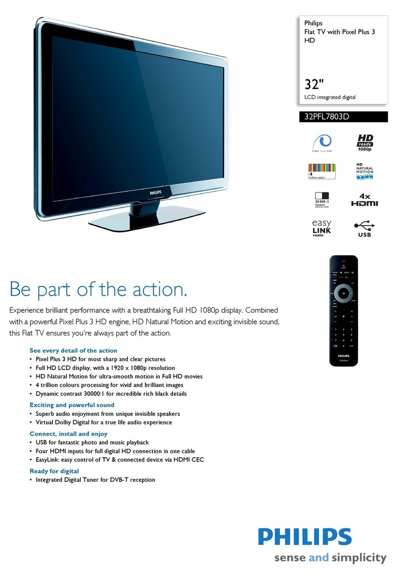 Philips 32PFL7803D Specifications