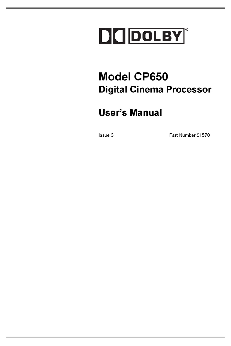 Dolby Laboratories CP650 User manual