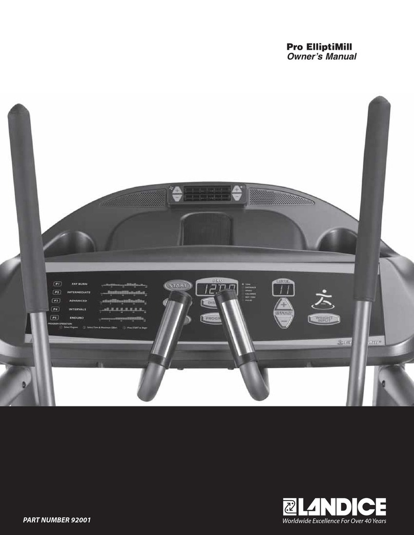 Landice Pro ElliptiMill 92001 User manual