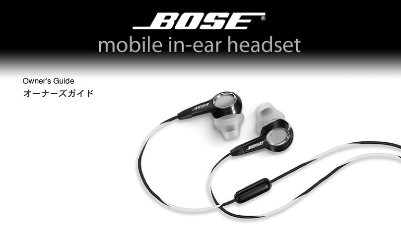 Bose IN-EAR HEADPHONES User manual