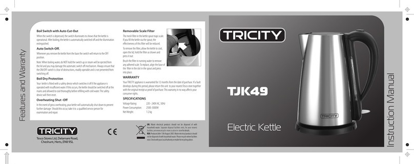 Tricity Bendix TJK49 instruction manual