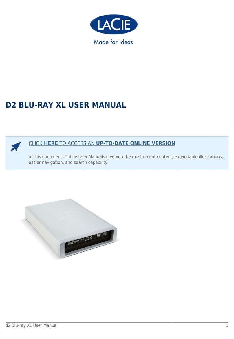 LaCie D2 BLU-RAY XL User manual