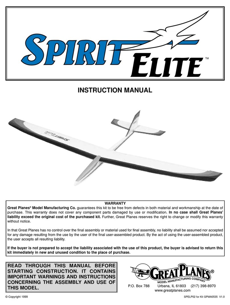GREAT PLANES Spirit Elite User manual