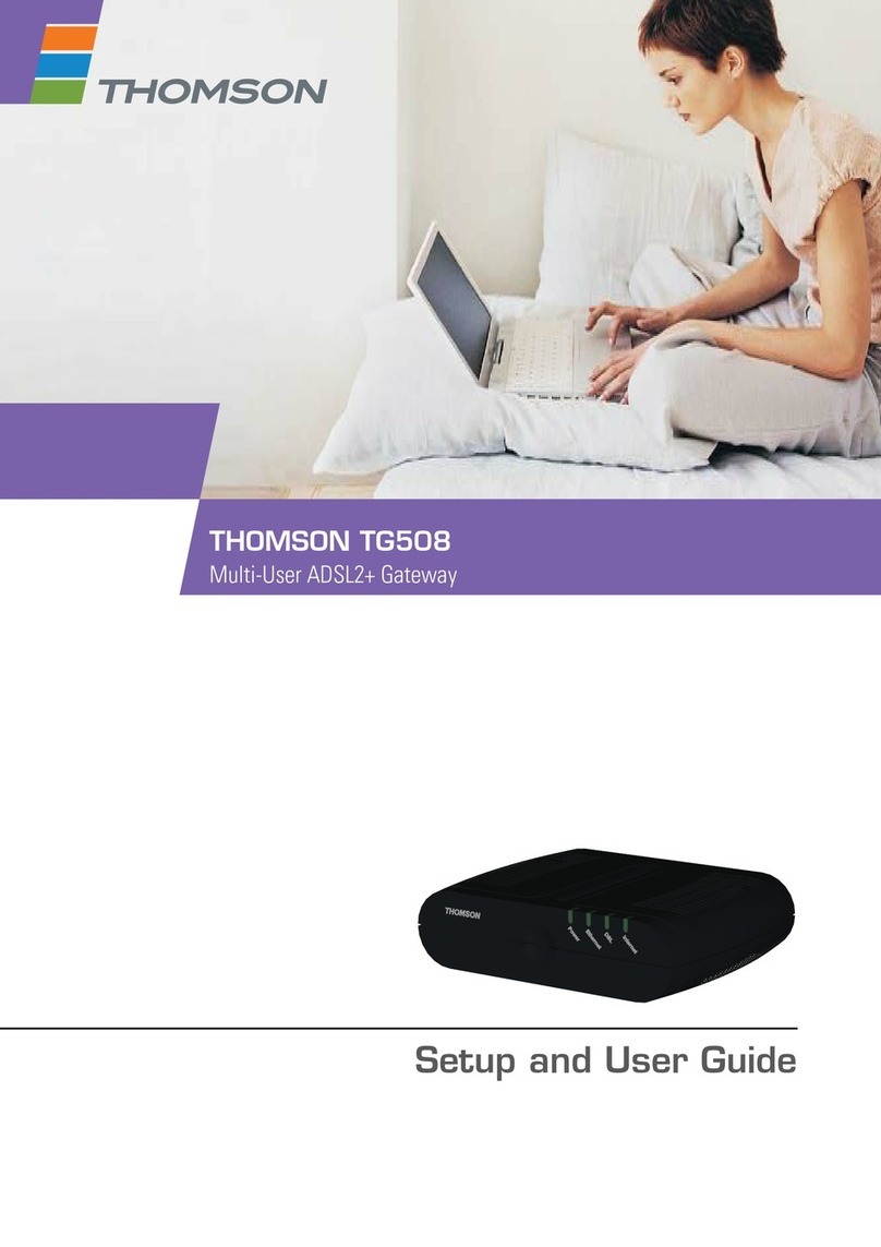 THOMSON TG508 Setup and user guide