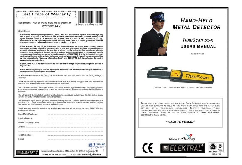 Elektral THRUSCAN DX-X user manual