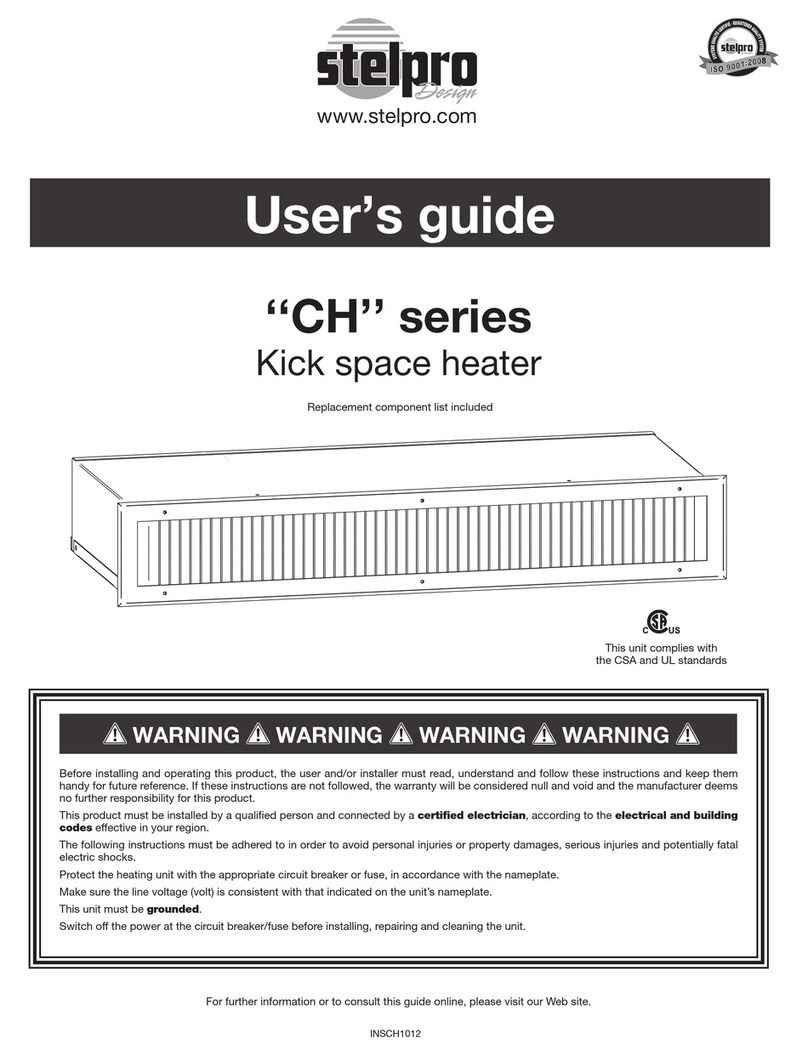 Stelpro CH series user guide