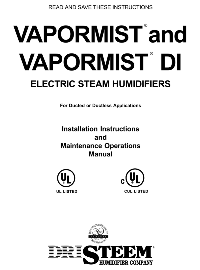 DriSteem VAPORMIST User manual