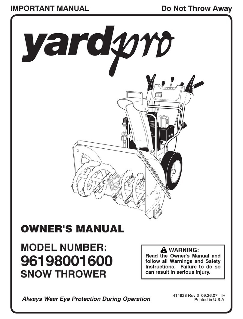 Yard Pro 96198001600 owner's manual