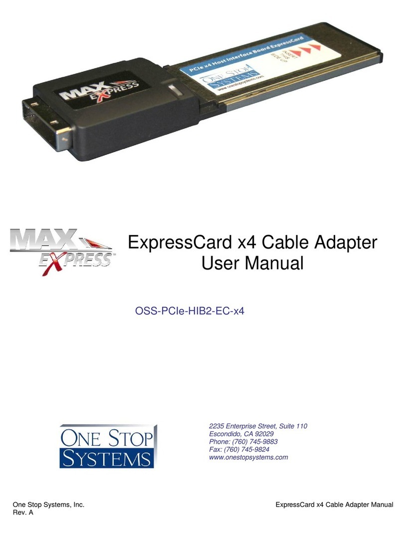 One Stop Systems Max Express OSS-PCIe-HIB2-EC-x4 user manual