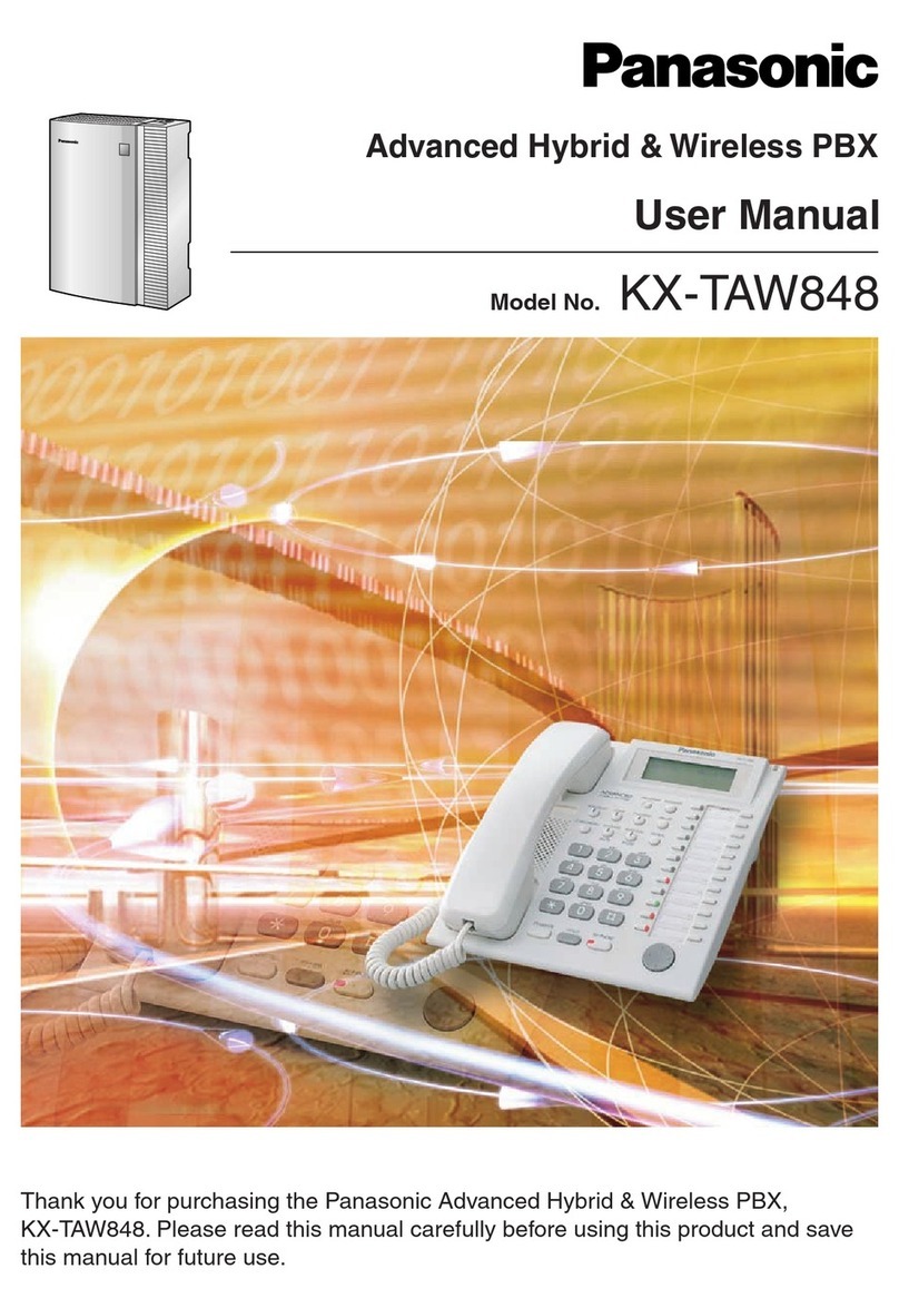 Panasonic KX- TAW848 User manual