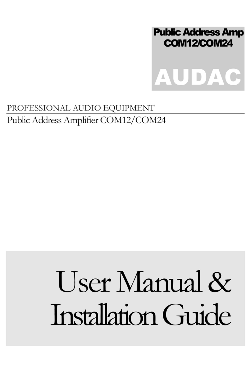 Professional Audio Equipment Audac COM12 User manual & installation guide