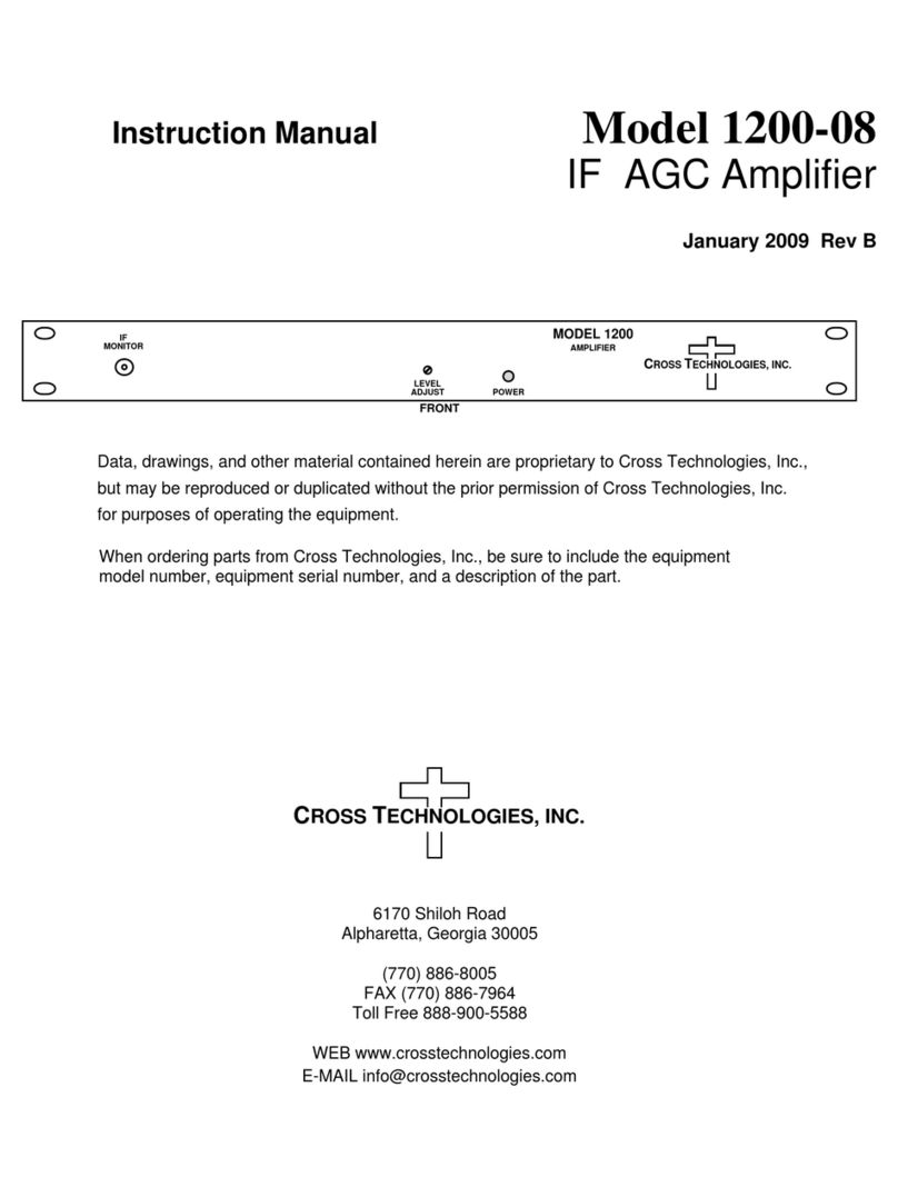 Cross Technologies 1200-08 User manual