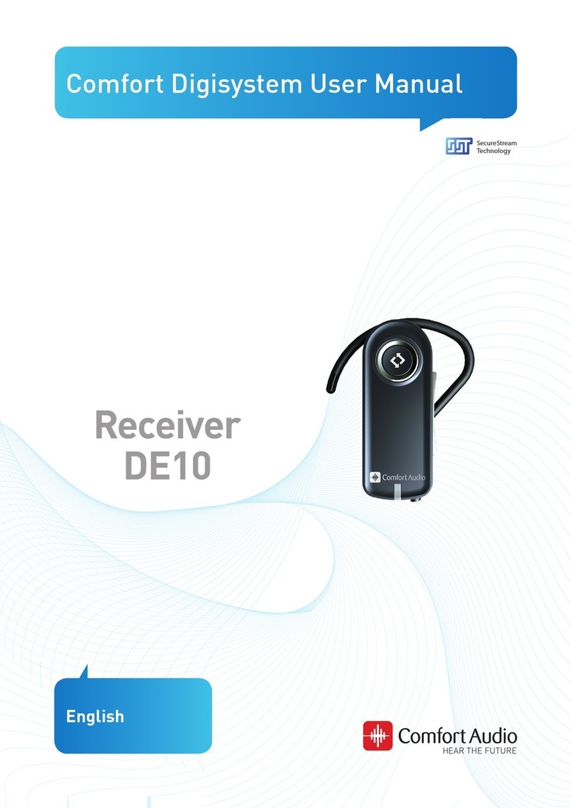Comfort audio DE10 User manual