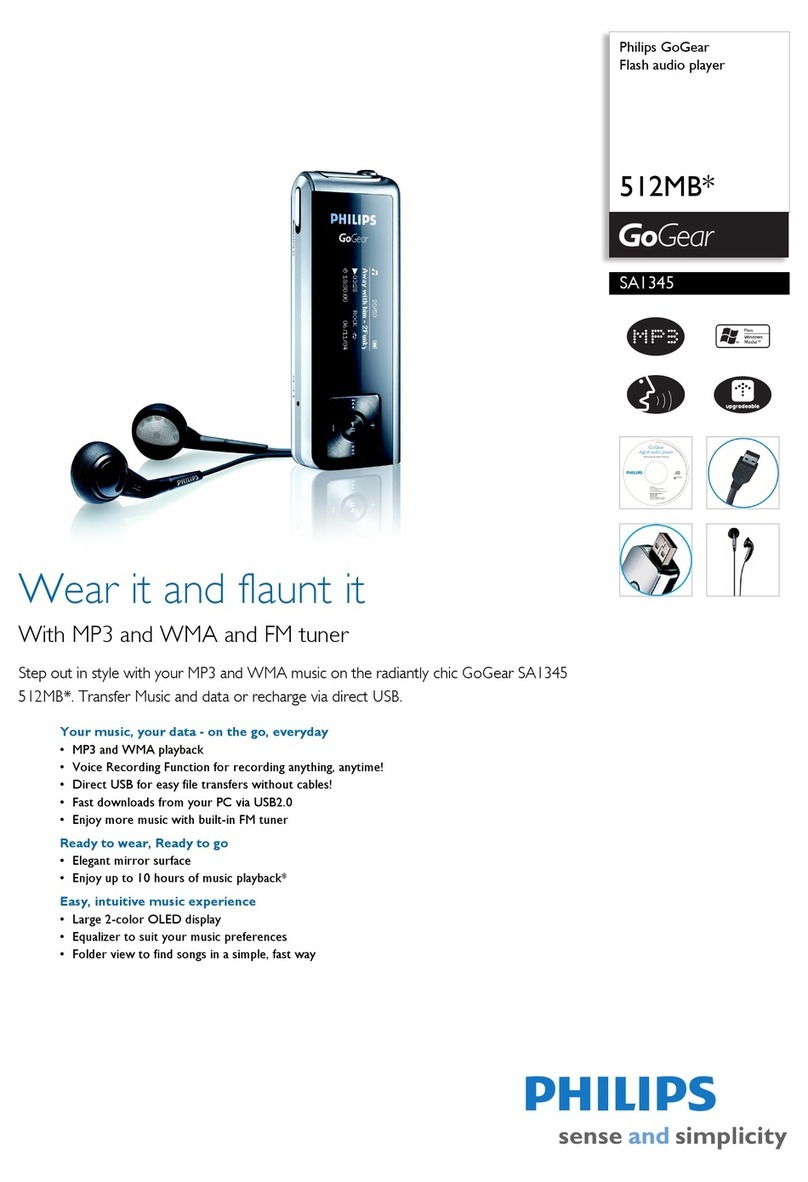 Philips GoGear SA1345 User manual Philips GoGear SA1345 User manual