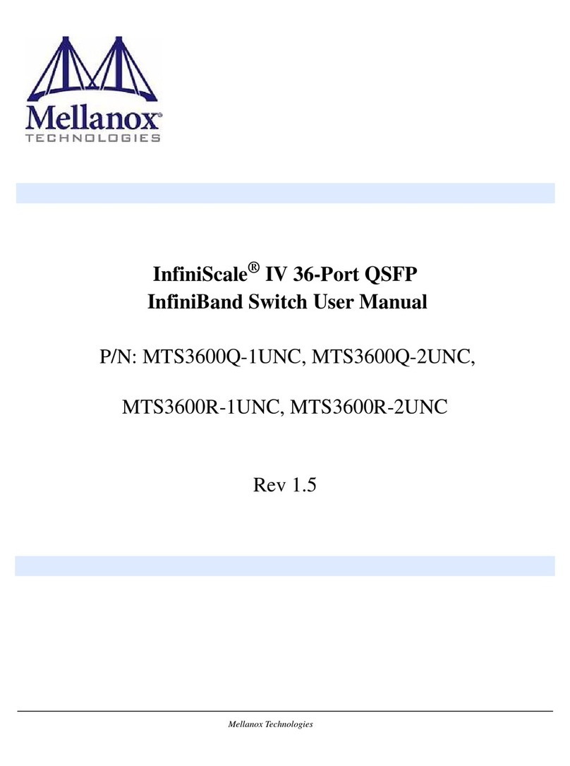 Mellanox Technologies InfiniScale MTS3600Q-1UNC user manual