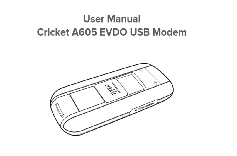 Cricket A605 EVDO user manual