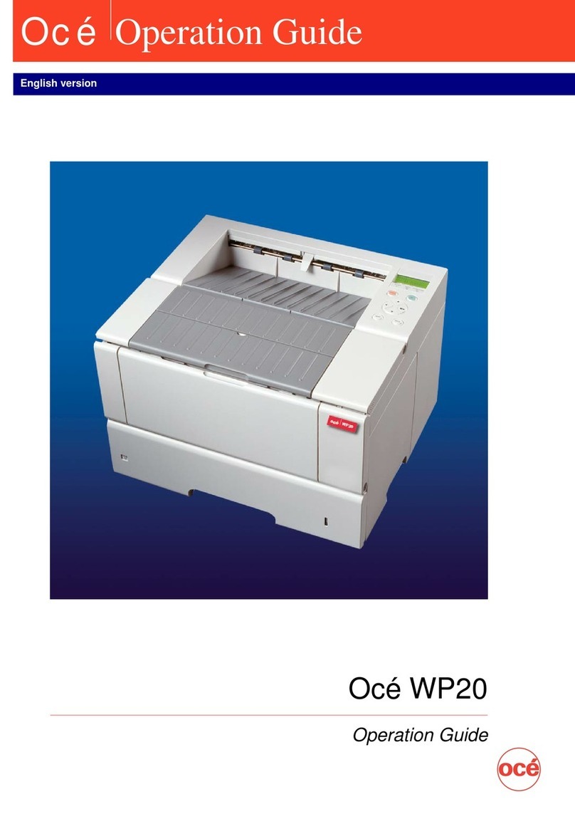 Oce WP20 User manual