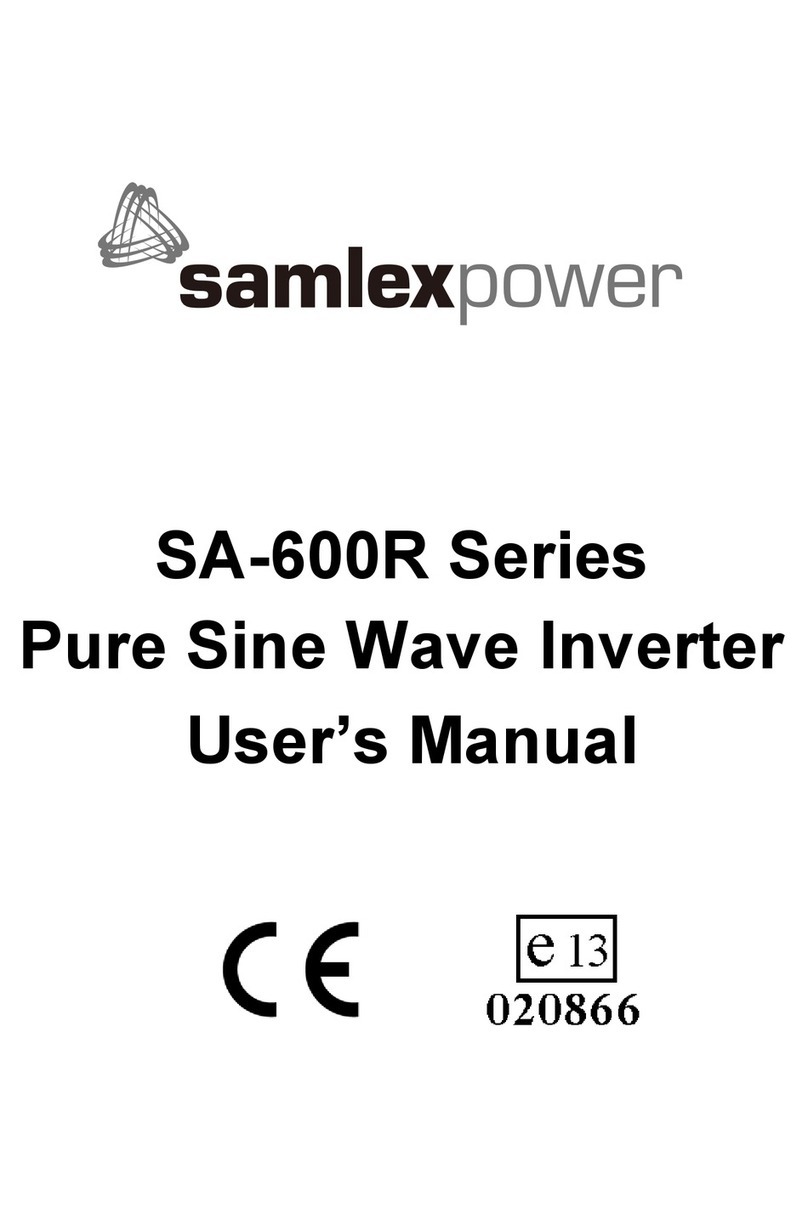 SamplexPower SA-600R-112 user manual
