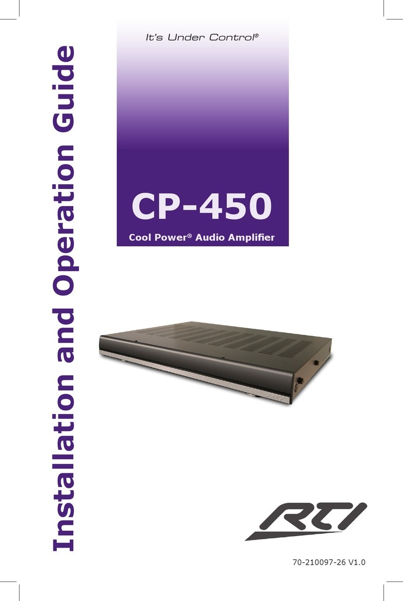 RTI Cool Power CP-450 Installation and operation guide