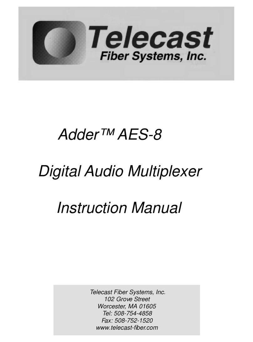 Telecast Adder AES-8 instruction manual