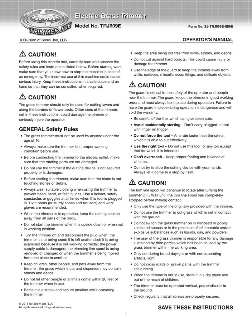 sunjoe TRJ609E User manual