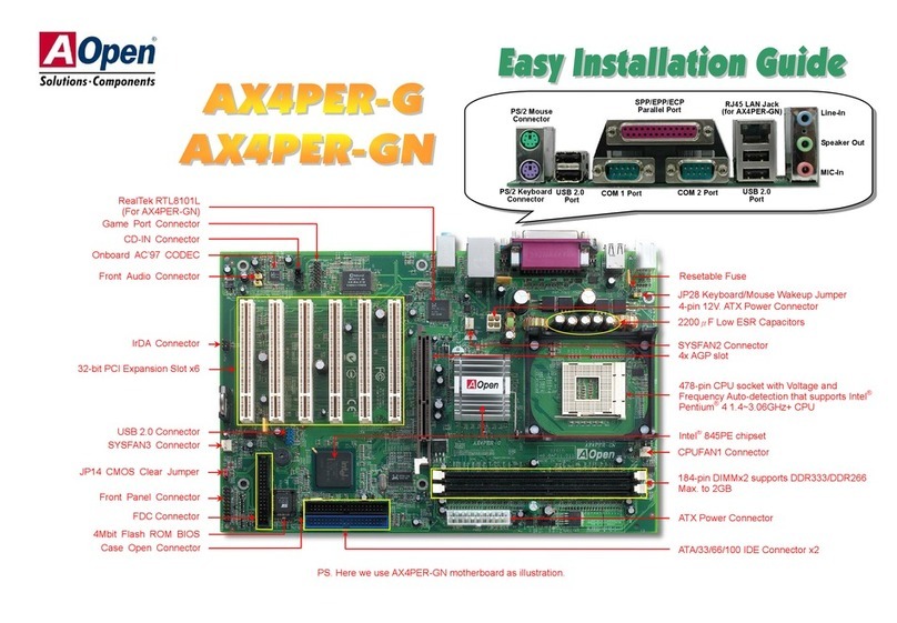 AOpen AX4PER-G Easy installation guide