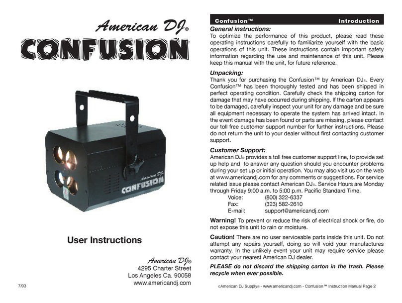 American DJ Confusion User instructions