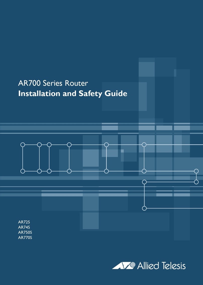 Allied Telesis AR725 Installation and operating manual