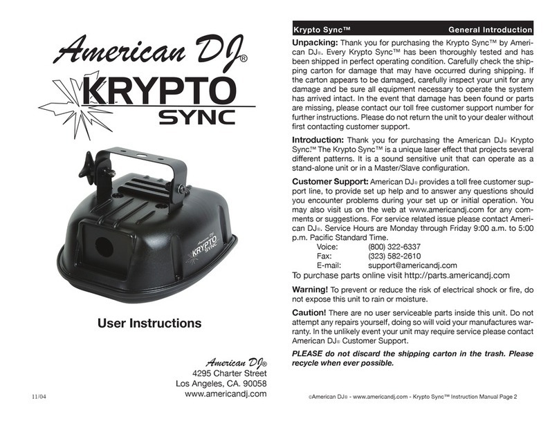 American DJ Krypto Sync User instructions