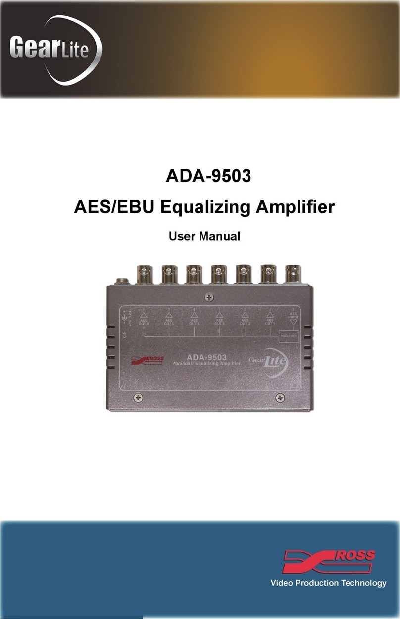 Ross GearLite ADA-9503 User manual Ross GearLite ADA-9503 User manual