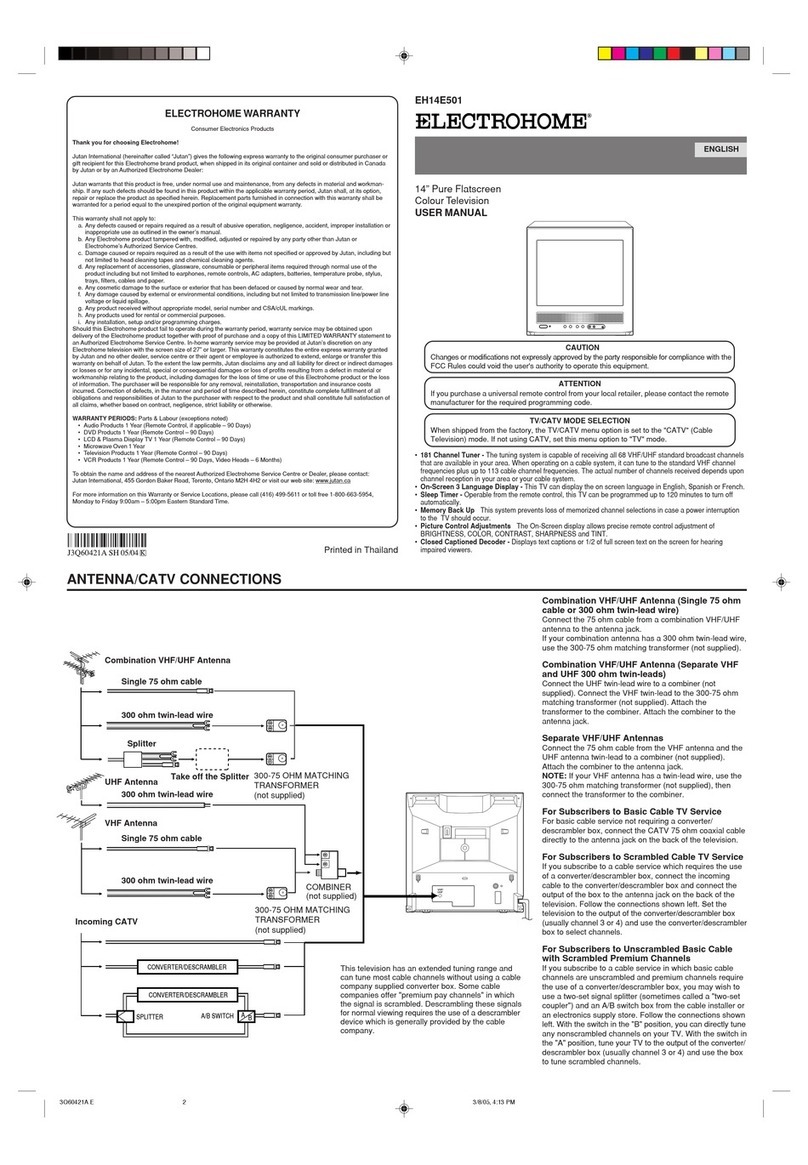 Electrohome EH14E501 user manual