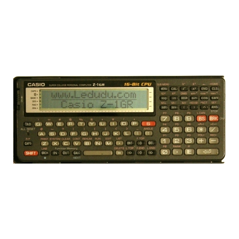 Casio FX-890P owner's manual