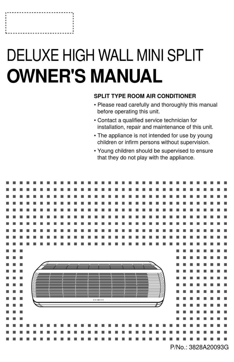 LG DELUXE HIGH WALL MINI SPLIT User manual