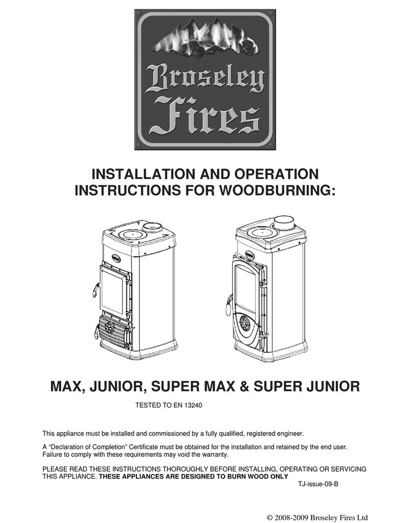 Broseley SUPER MAX Installation and operation instructions
