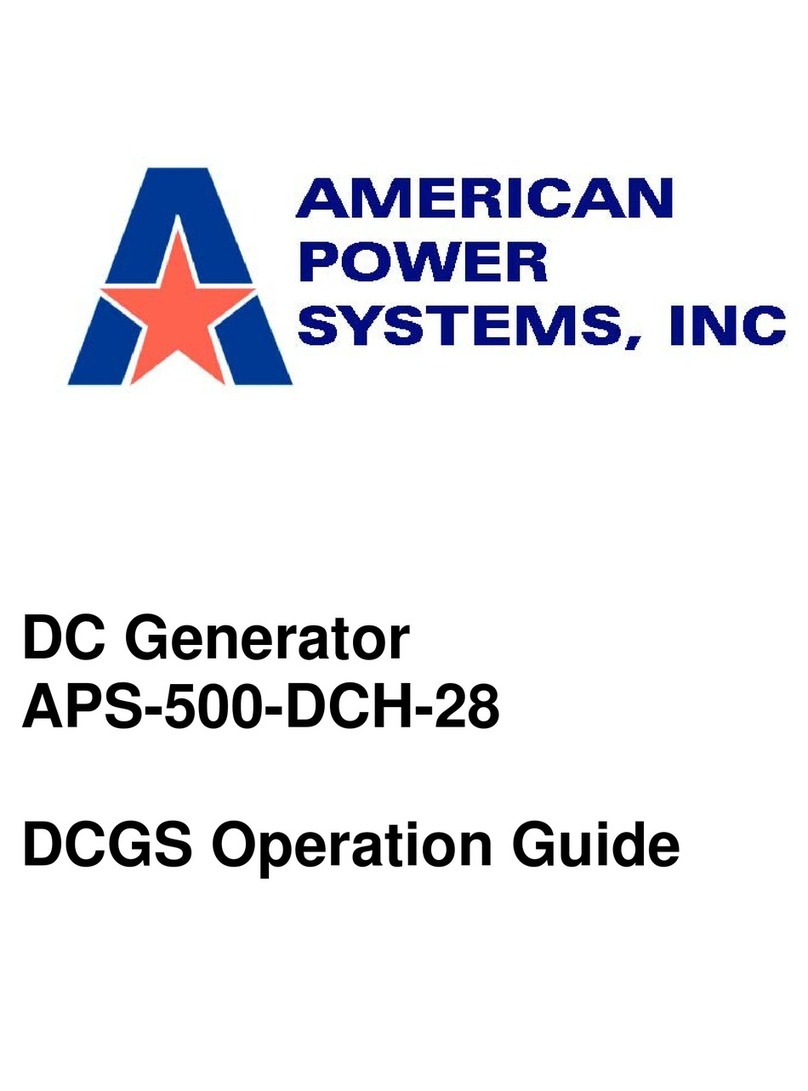 American Power Systems APS-500-DCH-28 Operation guide