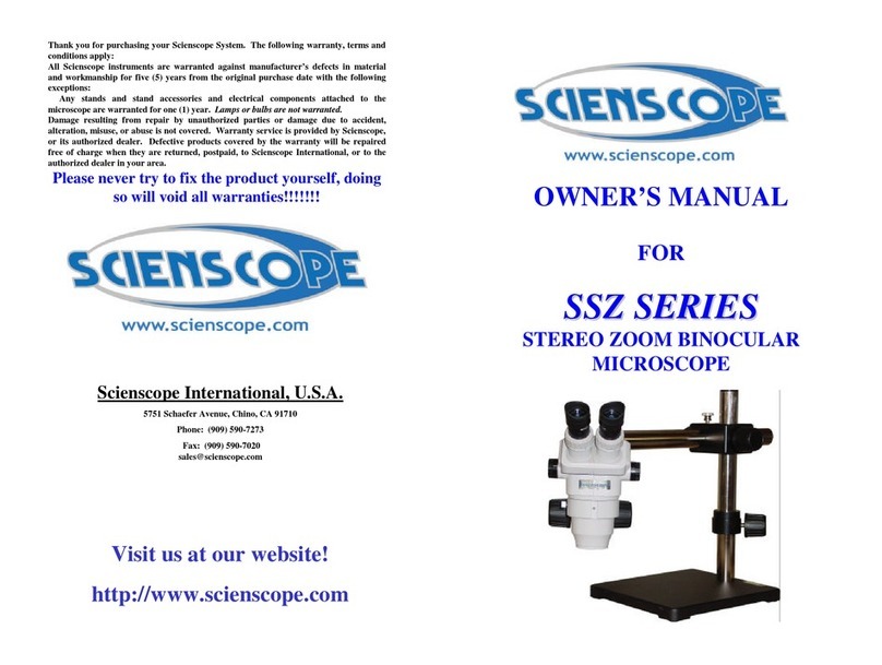 Scienscope SSZ SERIES owner's manual