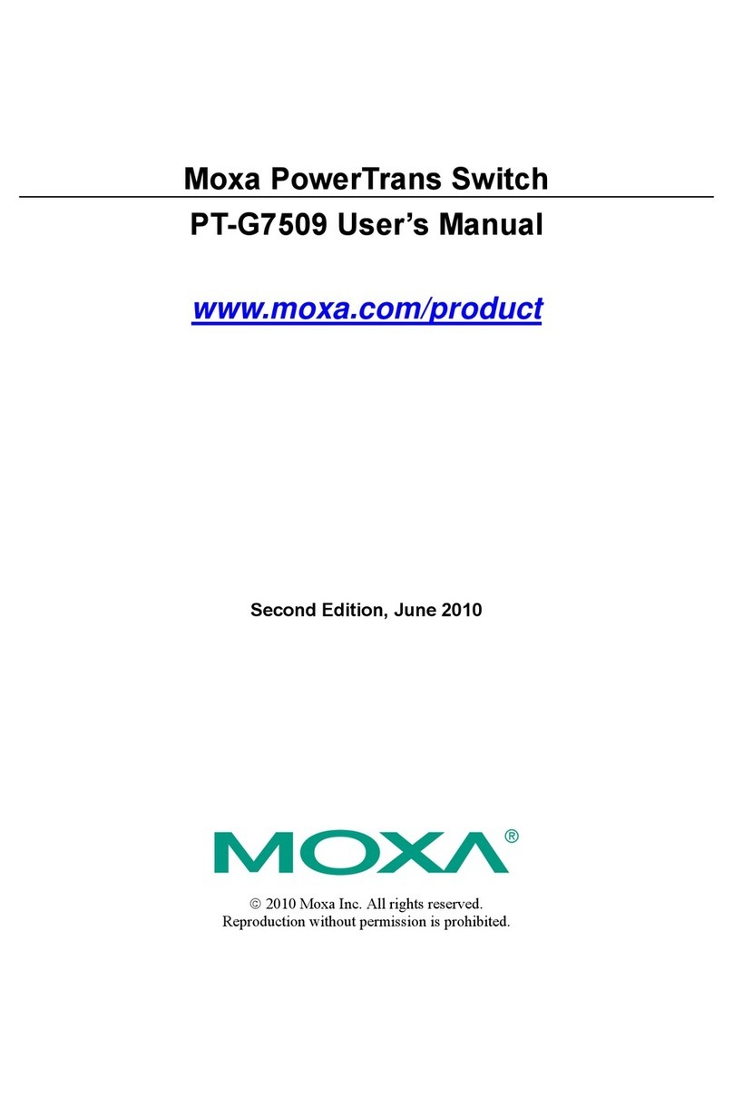 Moxa Technologies PT-G7509 user manual