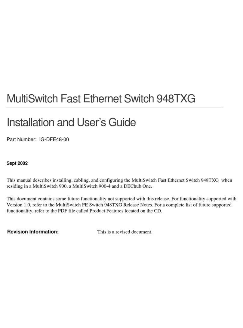 Digital Networks MultiSwitch 948TXG User manual