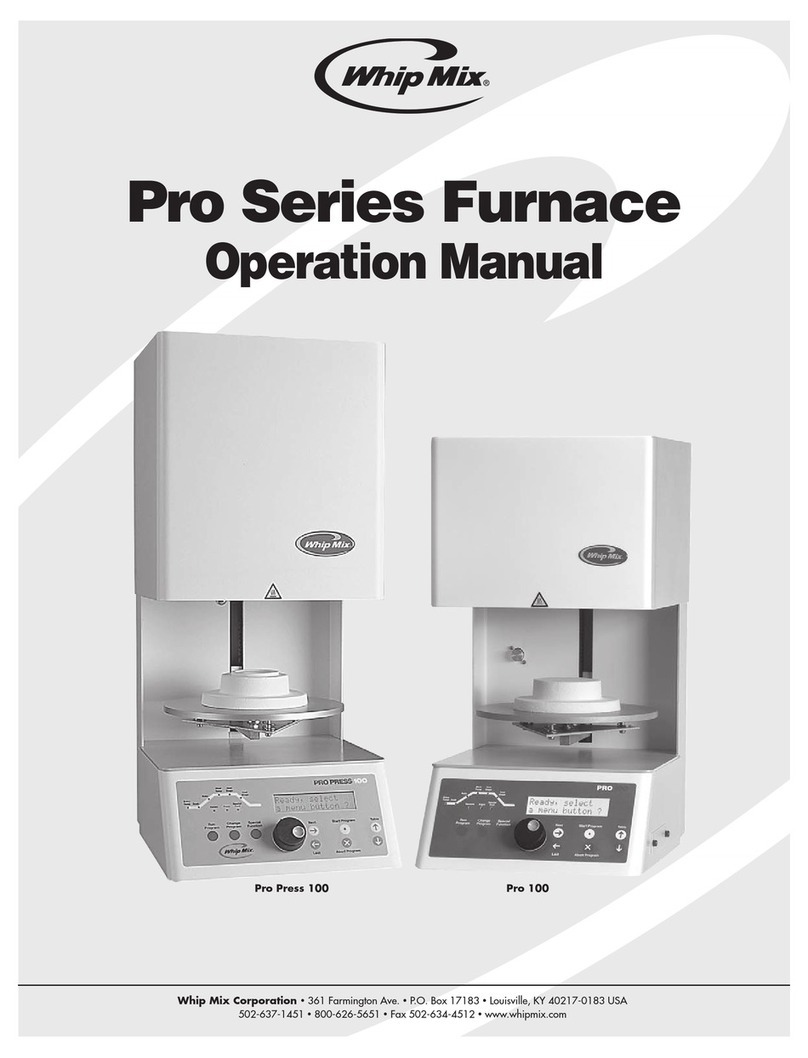 Whip Mix Pro Press 100 Operation manual Whip Mix Pro Press 100 Operation manual