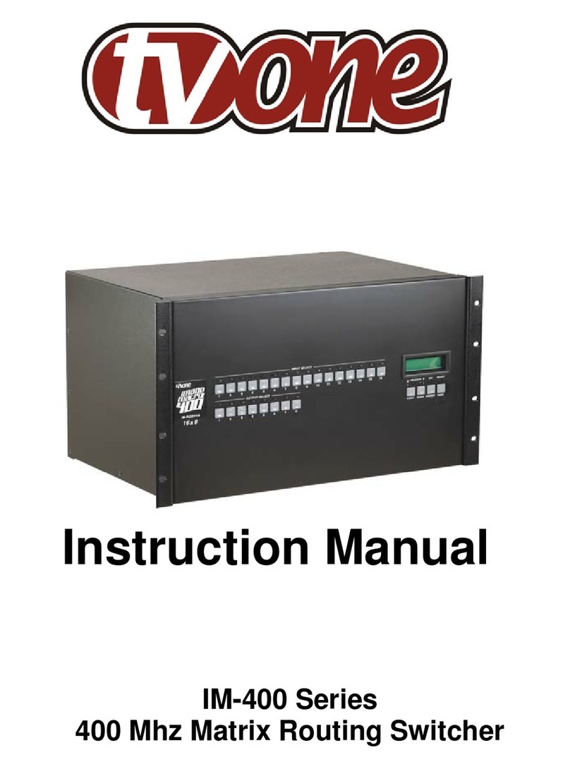 TV One IM-400 Series instruction manual