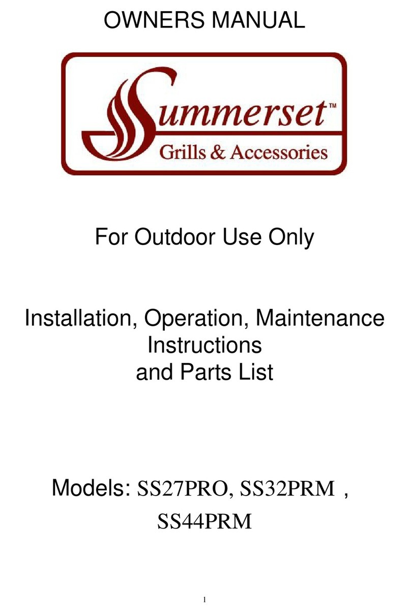 Summerset Professional Grills SS27PRO owner's manual Summerset Professional Grills SS27PRO owner's manual