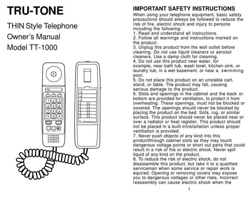 Trutone TT-1000 owner's manual