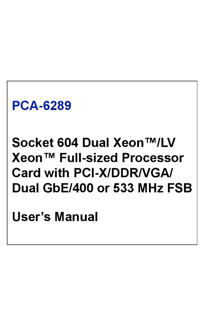Advantech PCA-6289 User manual