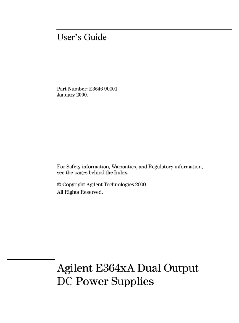 Agilent Technologies E364XA Series User manual