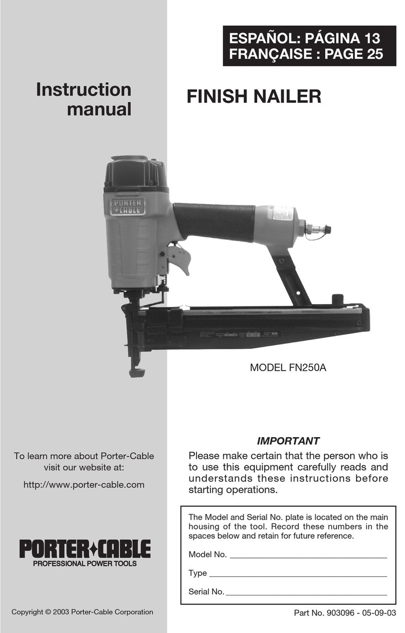 porter cale FN250A instruction manual