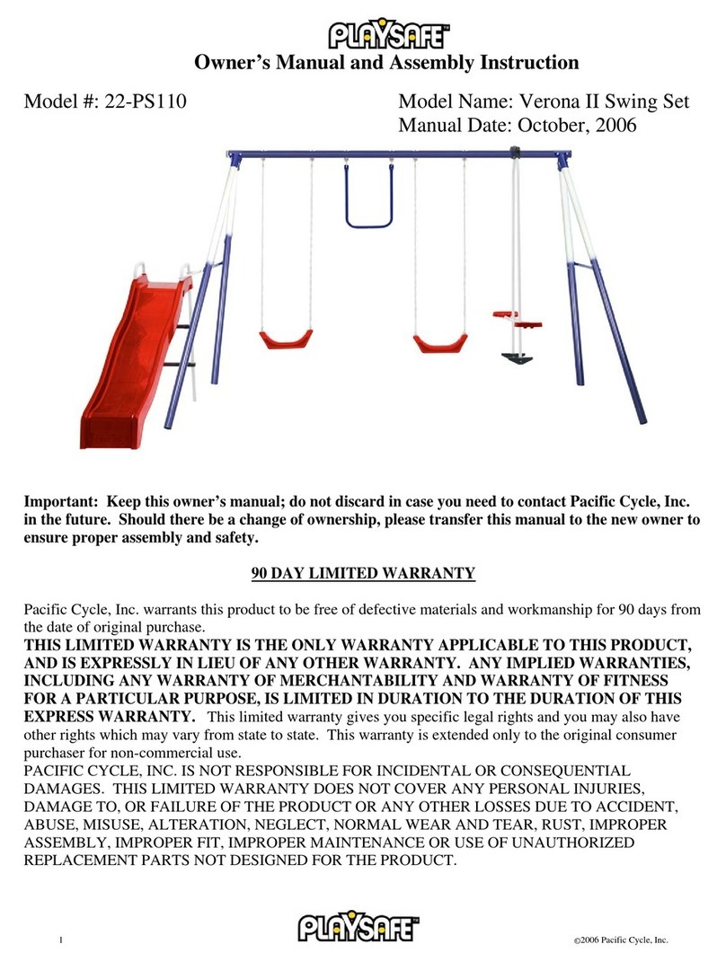 PlaySafe 22-PS110 Owners manual and assemly instruction